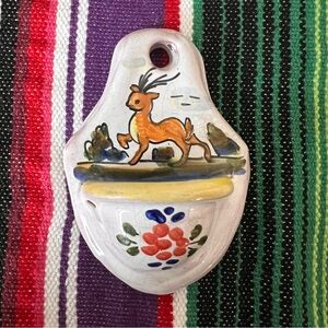Talavera Ceramic Wall Pocket with Deer Design